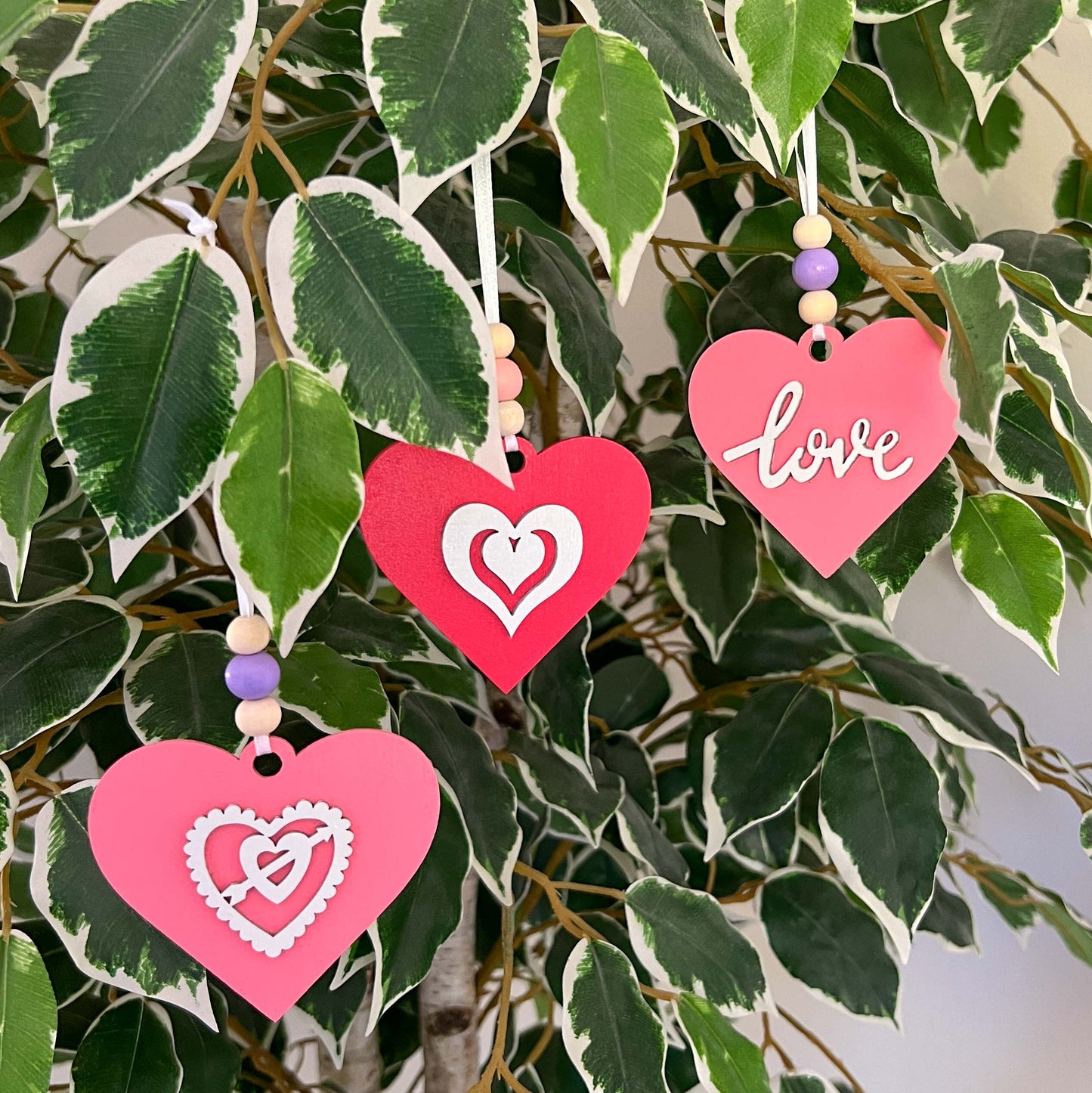 Be My Valentine Handmade Ornament Set of 3