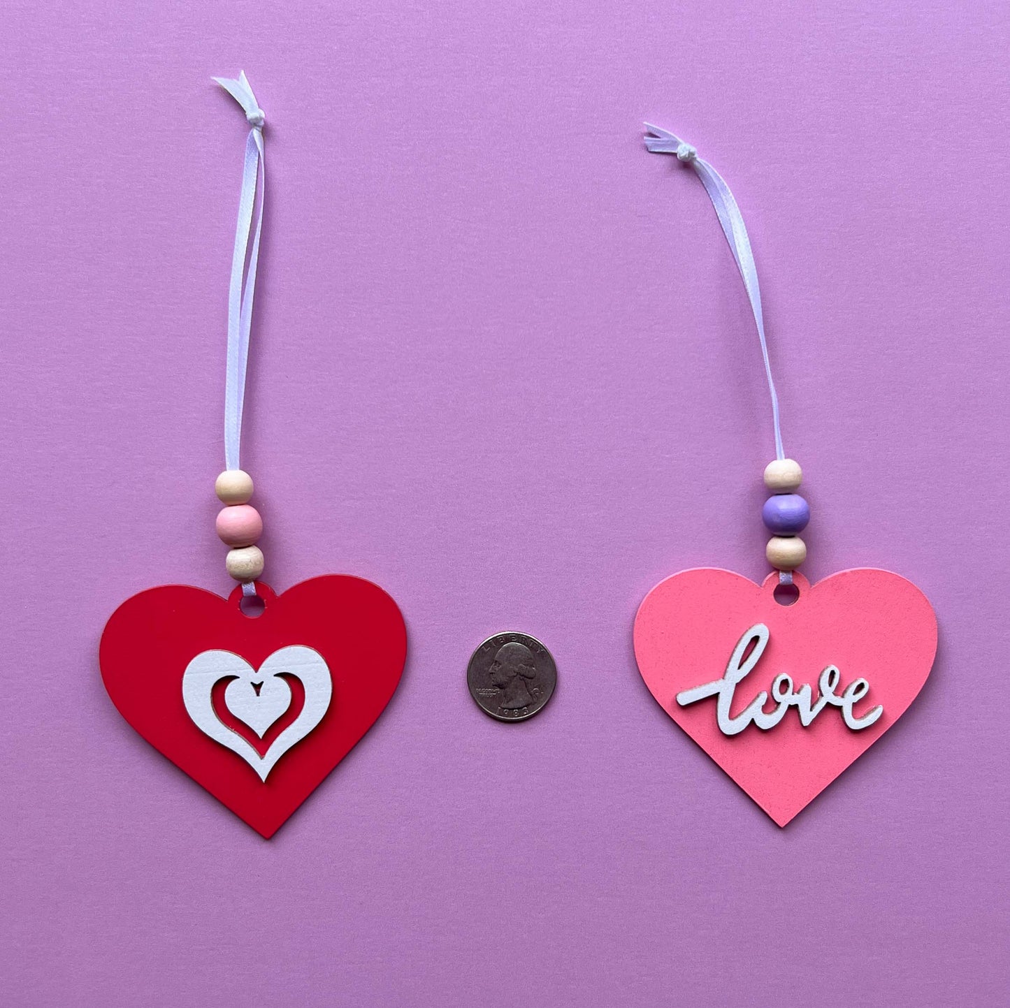 Be My Valentine Handmade Ornament Set of 3